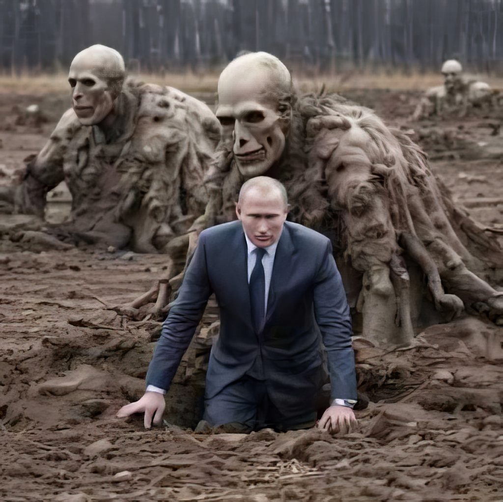 Putin steigt aus seinem Grab